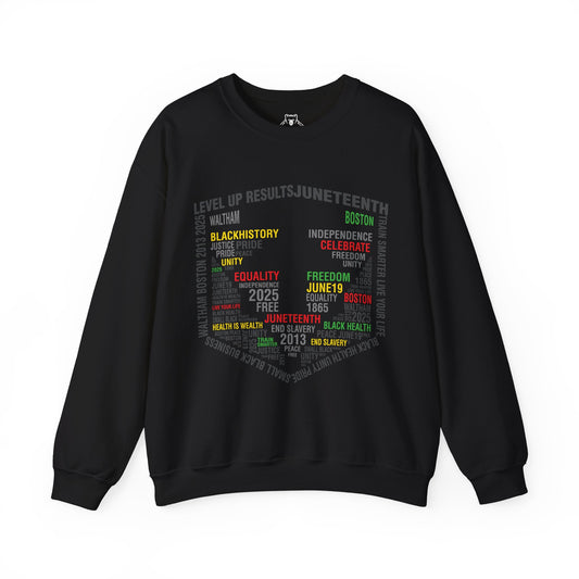 Perfect Soft Crewneck Sweatshirt - Juneteeth - Level Up Fitness
