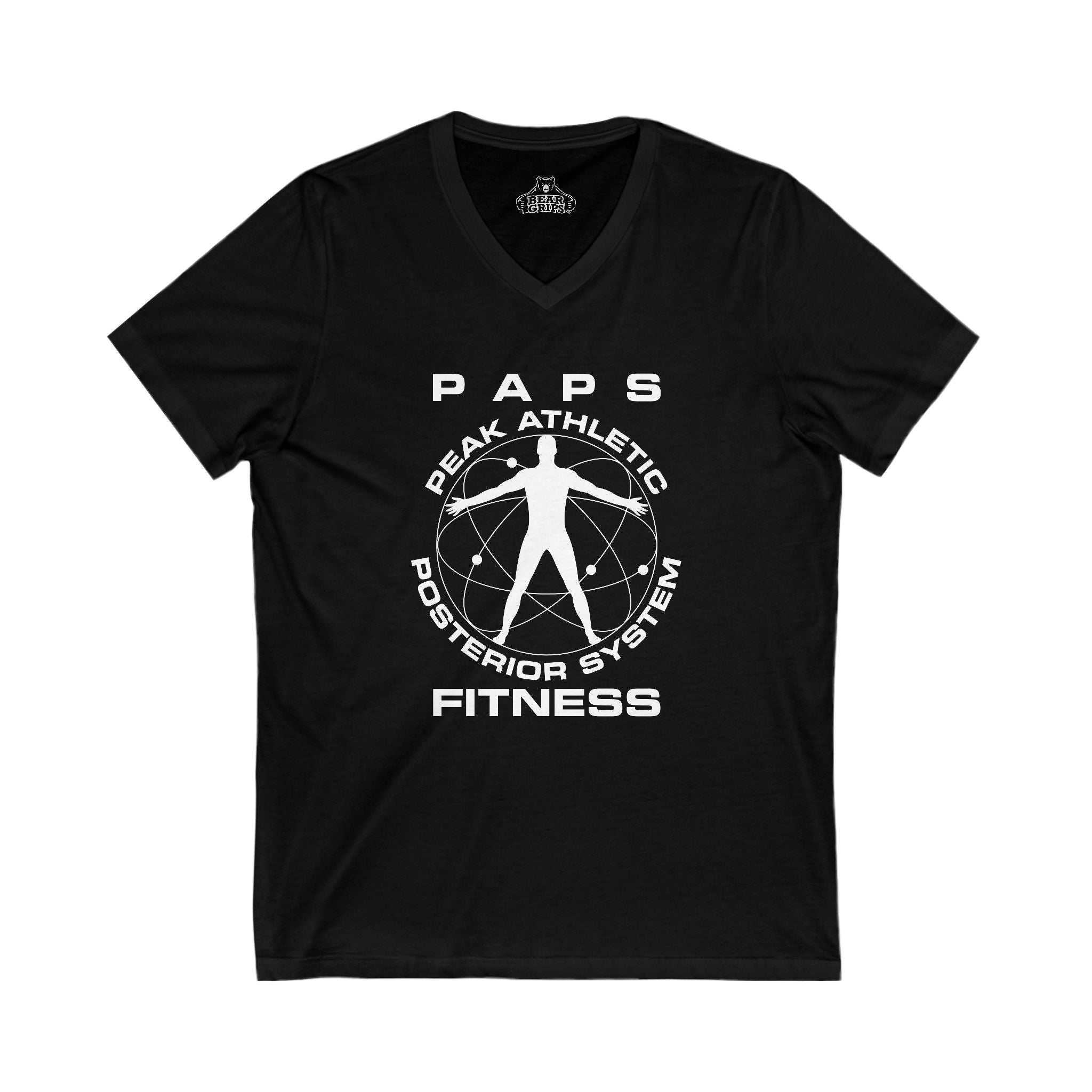 Unisex 100% Cotton V-Neck Tee - PAPS Fitness