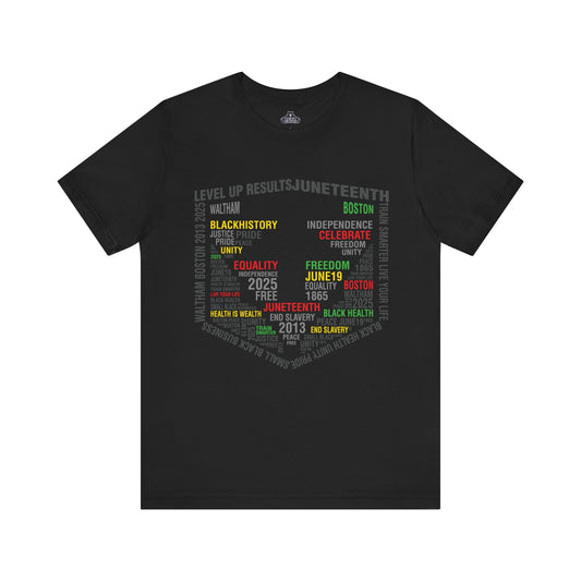 Airlume Cotton Athletic Tee - Juneteeth - Level Up Fitness