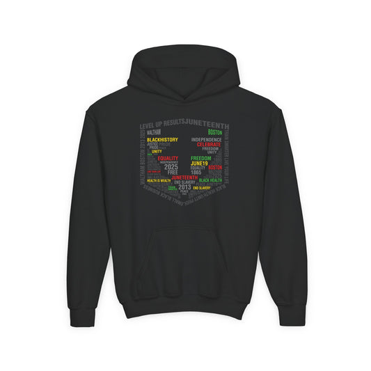 Youth Comfort Soft Hoodie - Juneteeth - Level Up Fitness