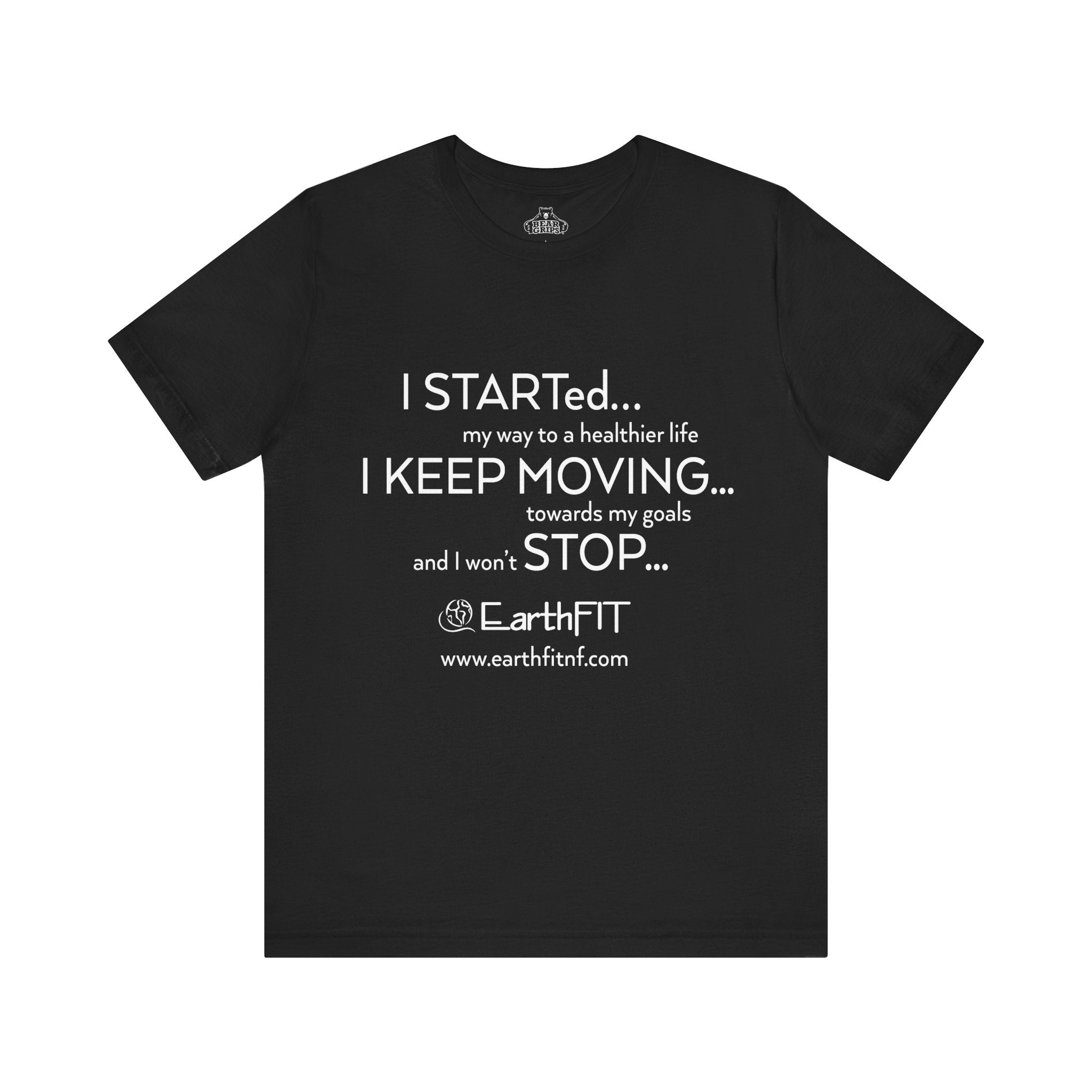 Airlume Cotton Athletic Tee -  Keep Moving- EarthFit