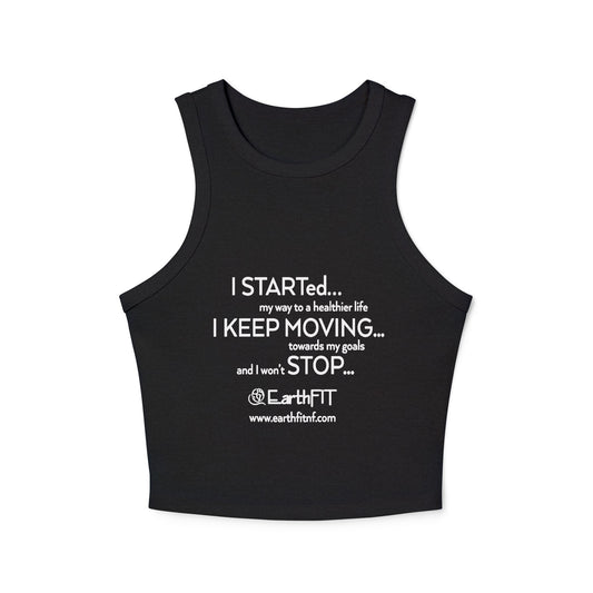 Ladies Ribbed Tank -  Keep Moving- EarthFit
