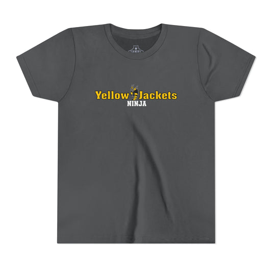 Youth Airlume Cotton Athletic  Tee - Yellow Jackets Ninja