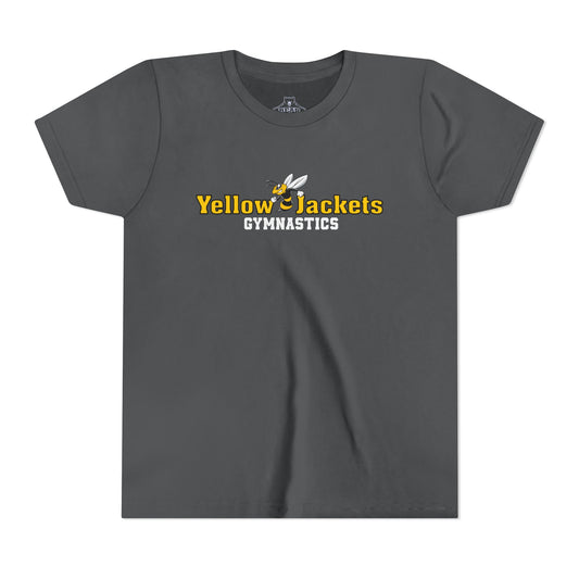 Youth Airlume Cotton Athletic  Tee - Yellow Jackets Gymnastics