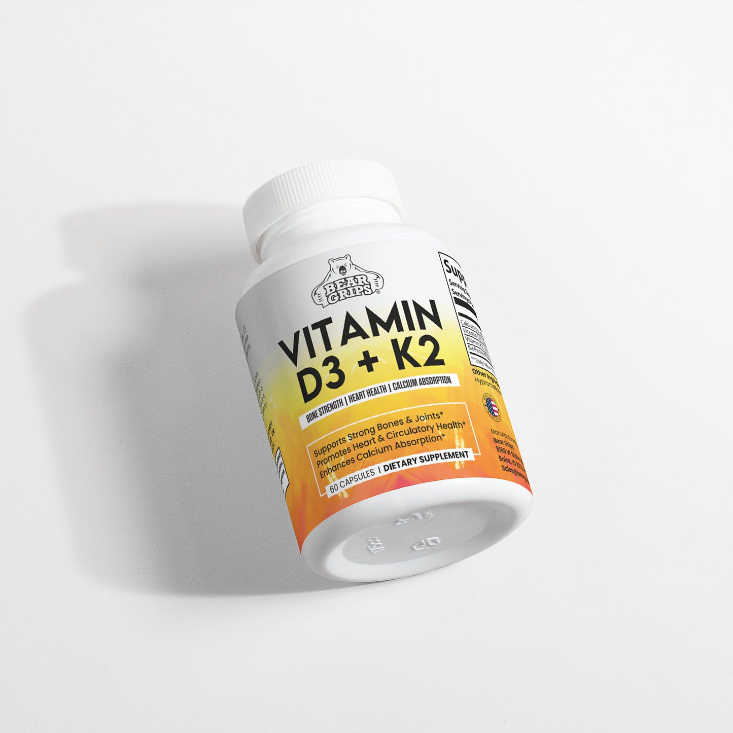 Vitamin D3 + K2 - 2 Month Supply - Bear Grips