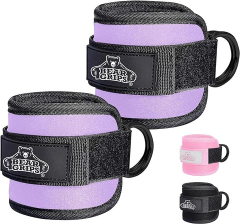 Padded Ankle Straps - For Cable Machines - For Resistance Bands - Set of 2