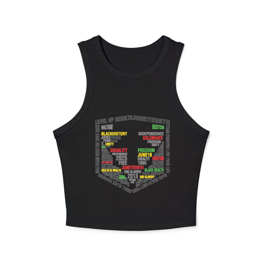 Ladies Ribbed Tank - Juneteeth - Level Up Fitness