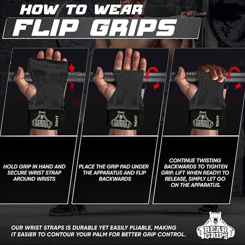 Workout Grips With Wrist Straps