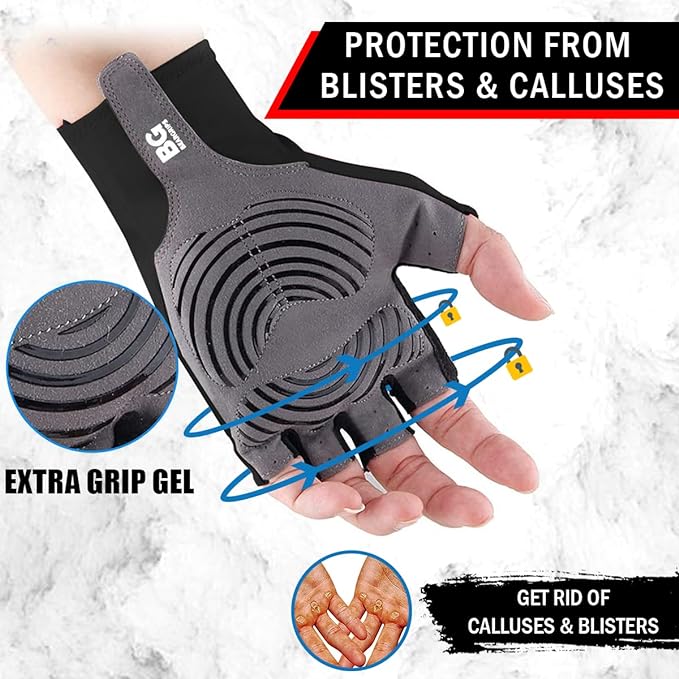 Workout Gloves for Exercise, Increased Grip, Protection
