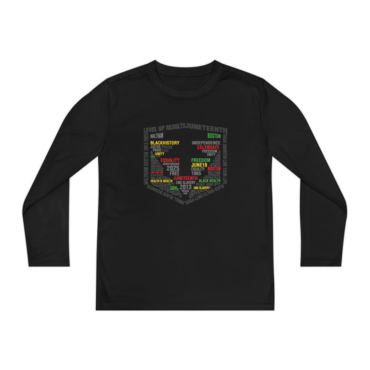 Youth Performance Long Sleeves - Juneteeth - Level Up Fitness