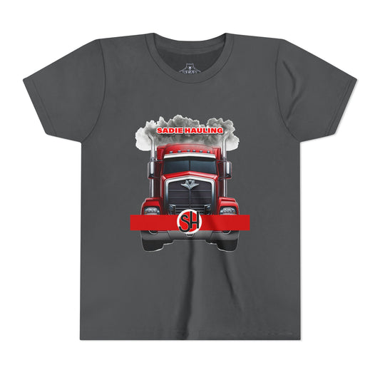 Youth Airlume Cotton Athletic  Tee - Sadie Hauling