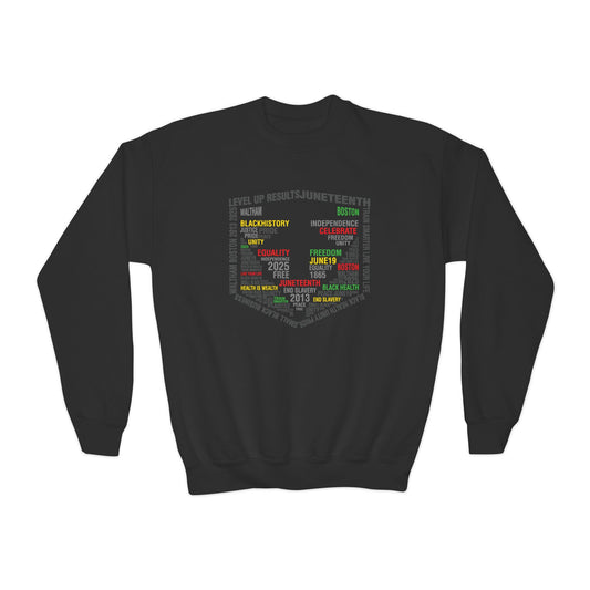 Youth Perfect Soft Crewneck Sweatshirt - Juneteeth - Level Up Fitness