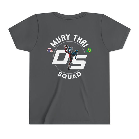 Youth Airlume Cotton Athletic  Tee - DS Muay Thai Squad