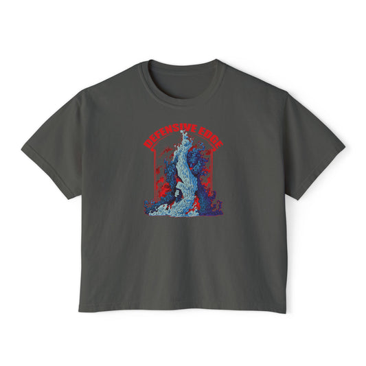 Women’s Oversized Boxy Tee - DE-Defensive Edge Martial Arts