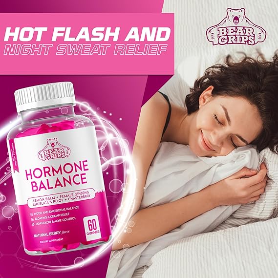 Hormone Balance for Women and PMS Relief Gummies - Natural Support for Cramps, Mood Swings, Bloating - Formulated with Lemon Balm, Angelicaโs Root, Dong Quai and Chasteberry
