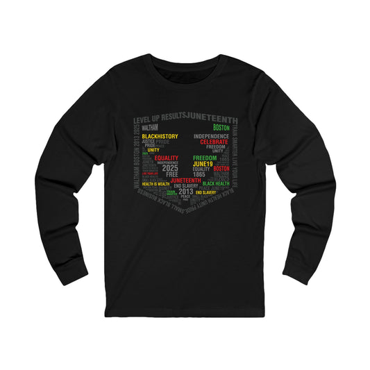 Long Sleeve Cotton Shirt - Juneteeth - Level Up Fitness