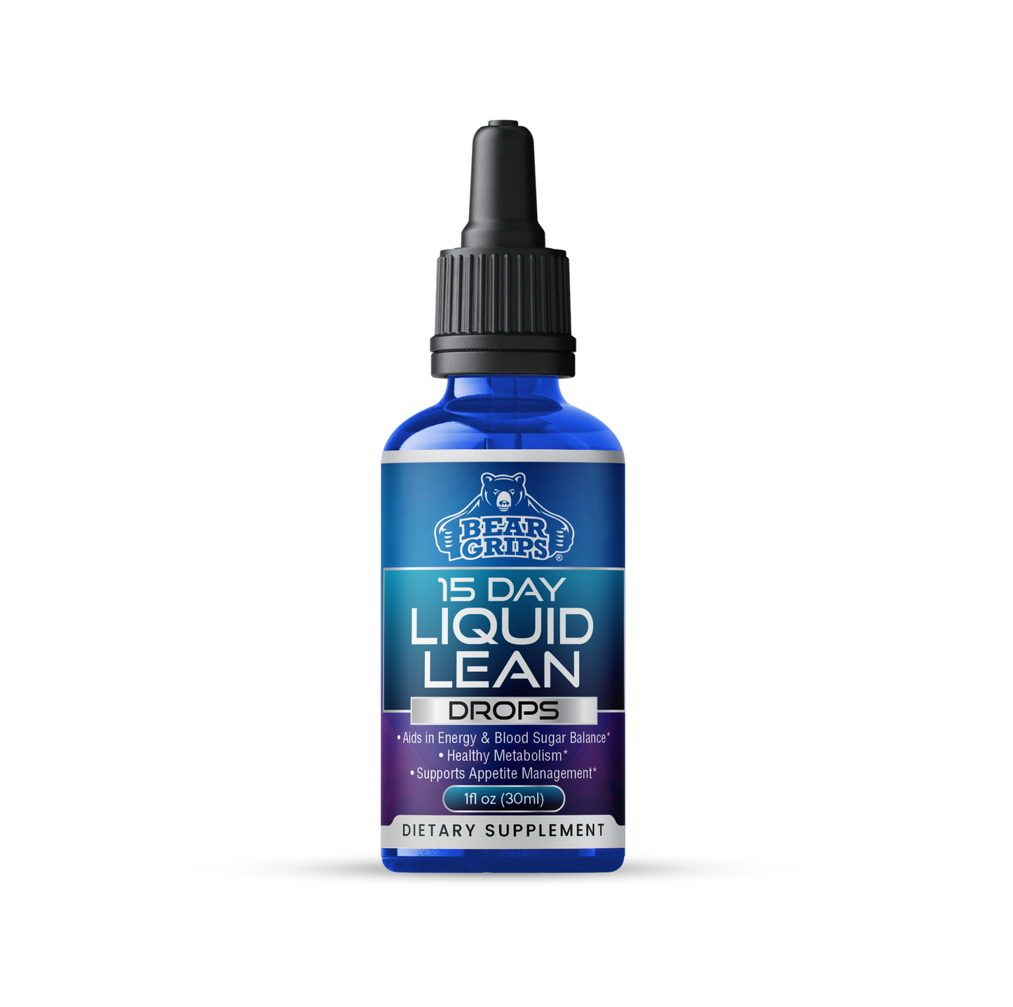 15 Day Weight Loss Drops - Liquid Lean - Bear Grips - Boost Metabolism and Leptin for a Healthier, Leaner You. All Natural Ingredients Like African Mango, Maca Root, Rhodiola, and Essential Amino Acids