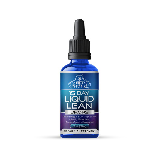 15 Day Weight Loss Drops - Liquid Lean - Bear Grips - Boost Metabolism and Leptin for a Healthier, Leaner You. All Natural Ingredients Like African Mango, Maca Root, Rhodiola, and Essential Amino Acids