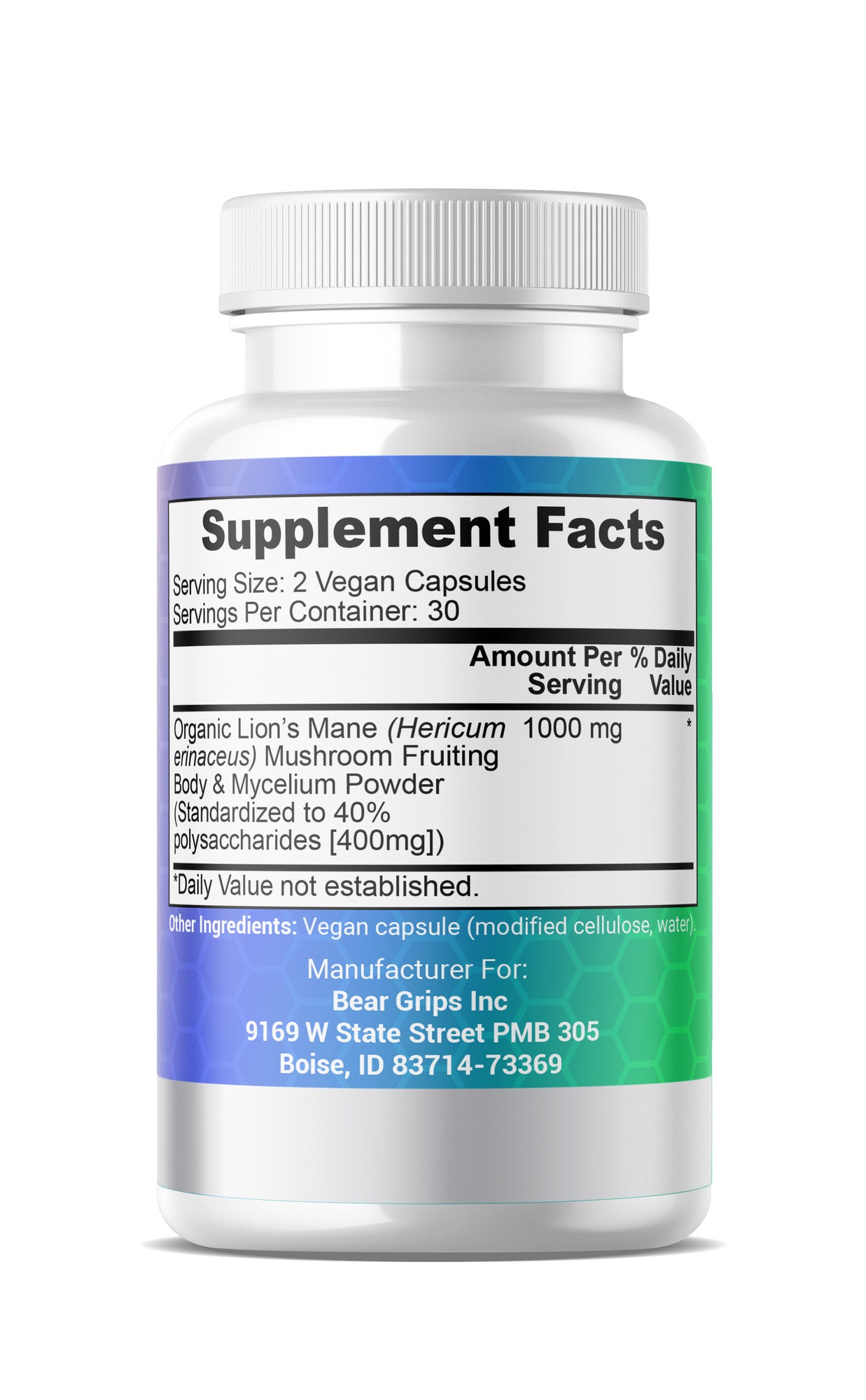 Lion's Mane Mushroom | Nootropic | Mental Focus, Clarity and Memory