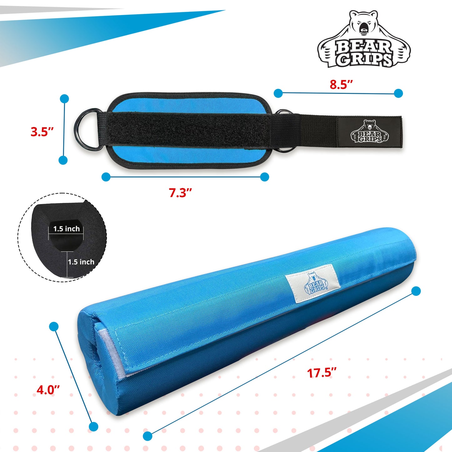 Barbell Pad (Single or Set with Ankle Straps)