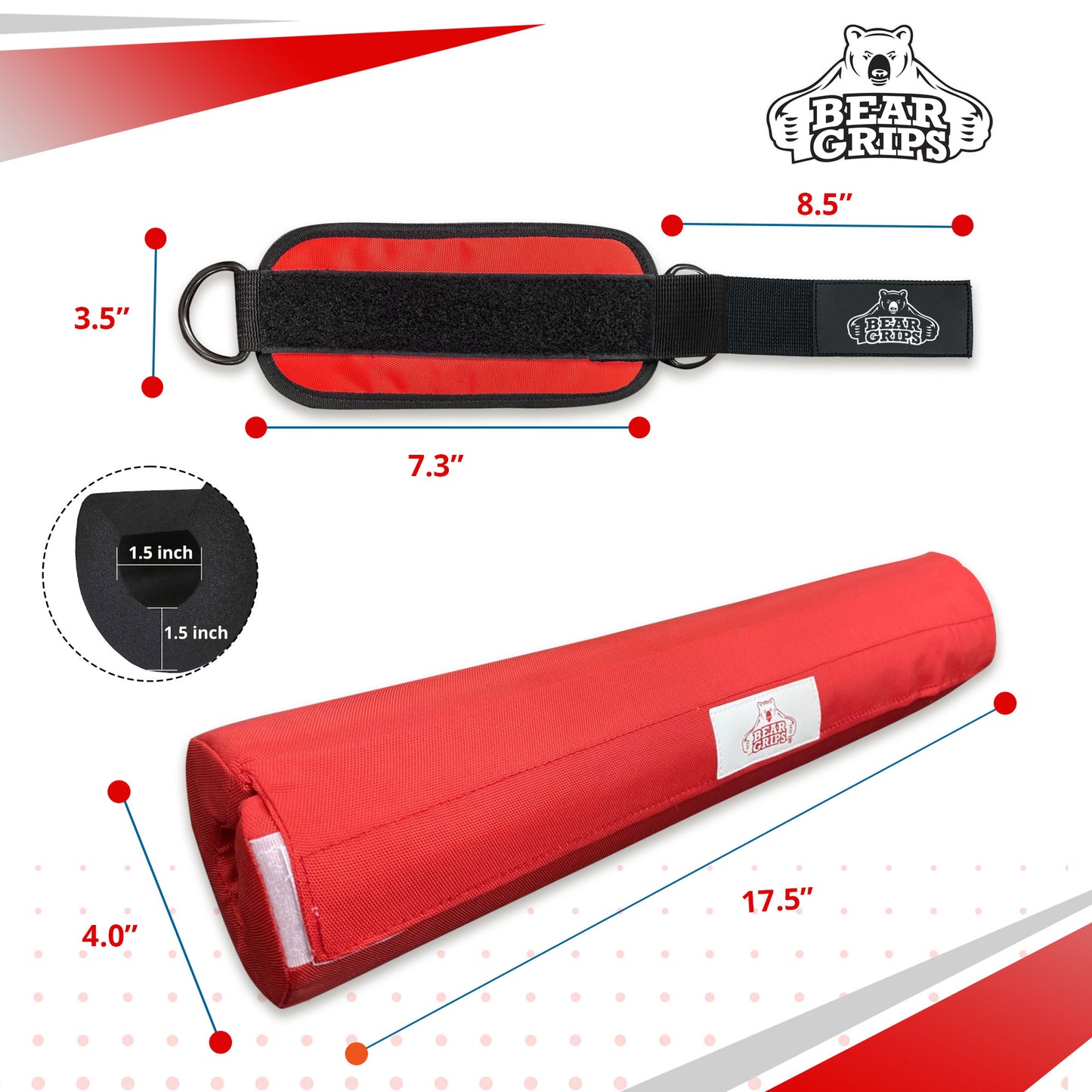 Barbell Pad (Single or Set with Ankle Straps)