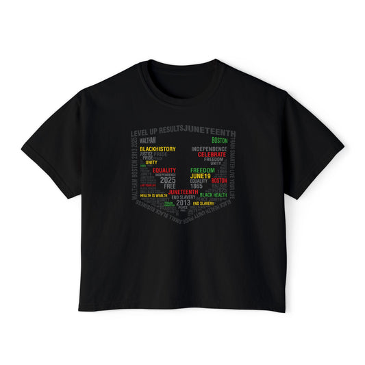Women’s Oversized Boxy Tee - Juneteeth - Level Up Fitness