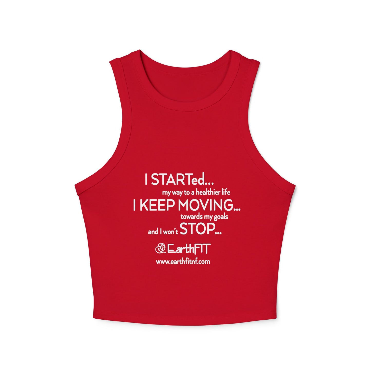 Ladies Ribbed Tank -  Keep Moving- EarthFit