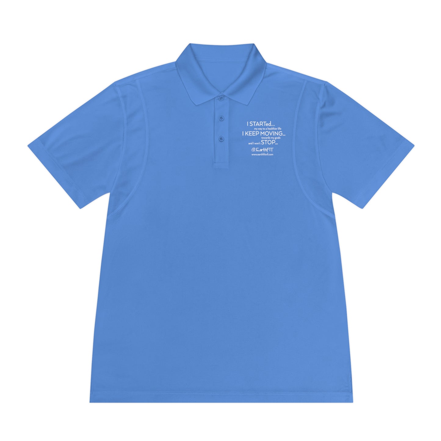 Performance Polo Shirt - Moisture Wicking -  Keep Moving- EarthFit