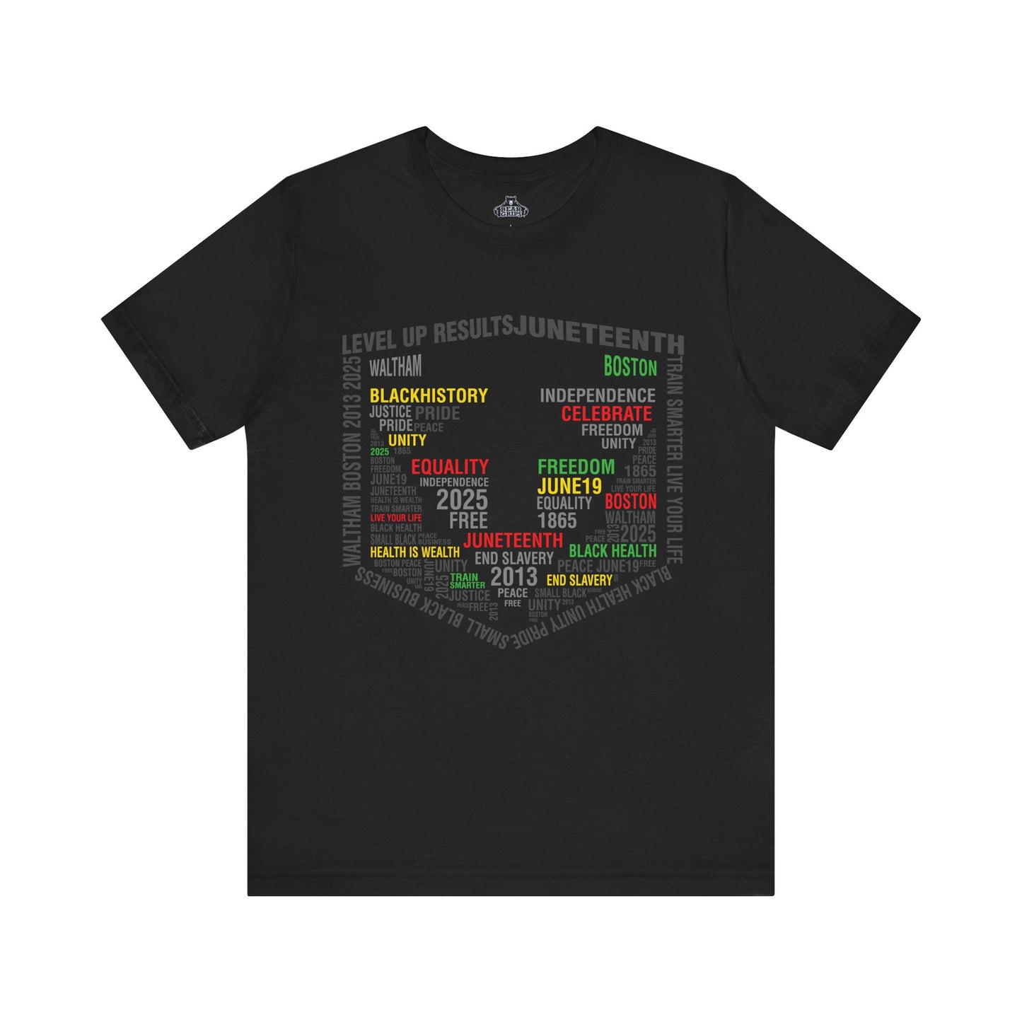 Airlume Cotton Athletic Tee - Juneteeth - Level Up Fitness
