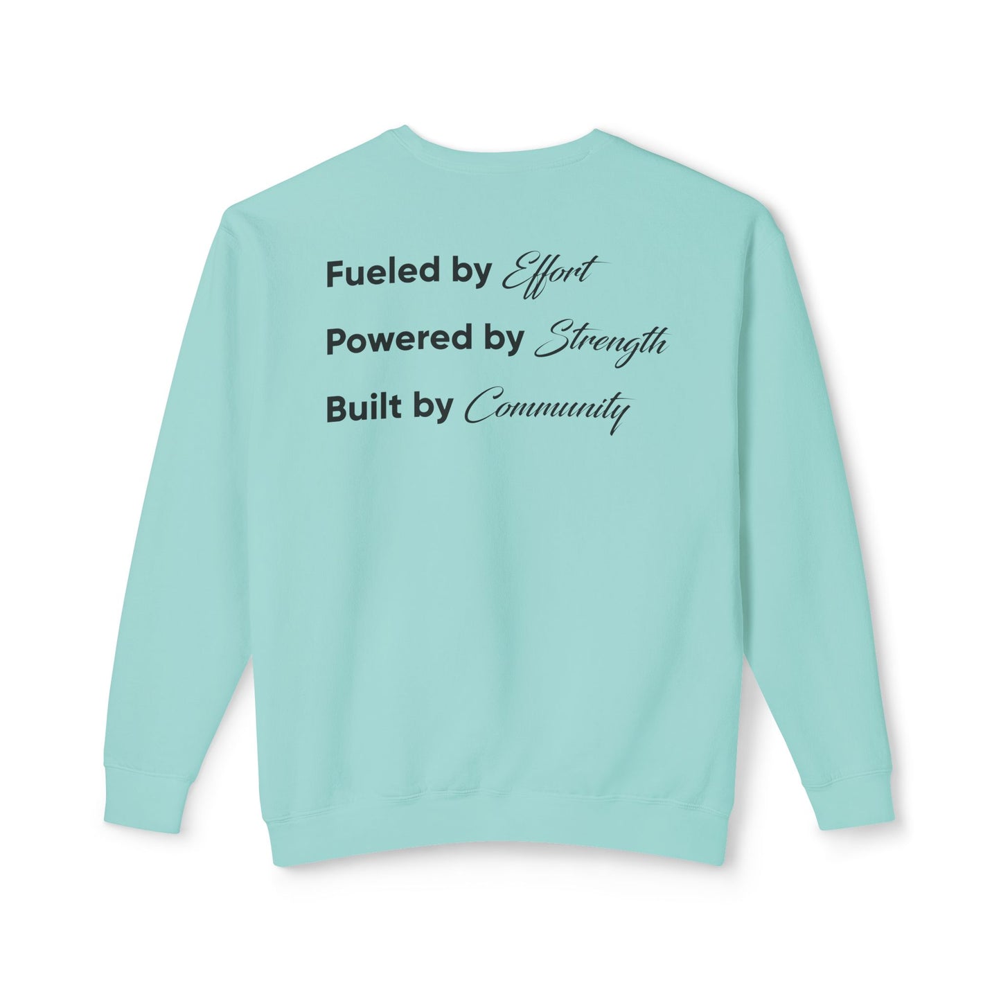 K Body Fit Mock Up Opt 2 - Comfort Colors - Unisex Lightweight Crewneck Sweatshirt - Black - Bold