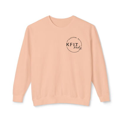 K Body Fit Mock Up Opt 2 - Comfort Colors - Unisex Lightweight Crewneck Sweatshirt - Black - Bold