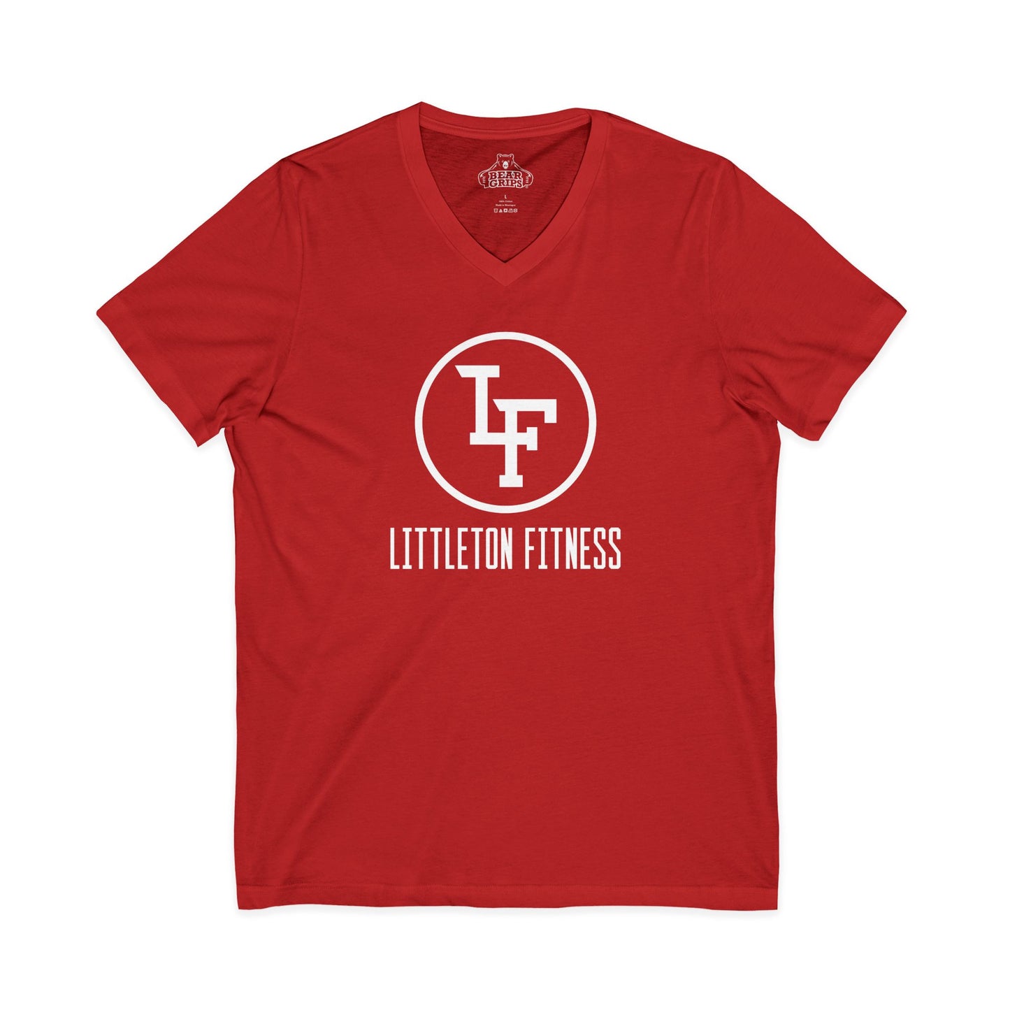 Unisex 100% Cotton V-Neck Tee - Littleton Fitness