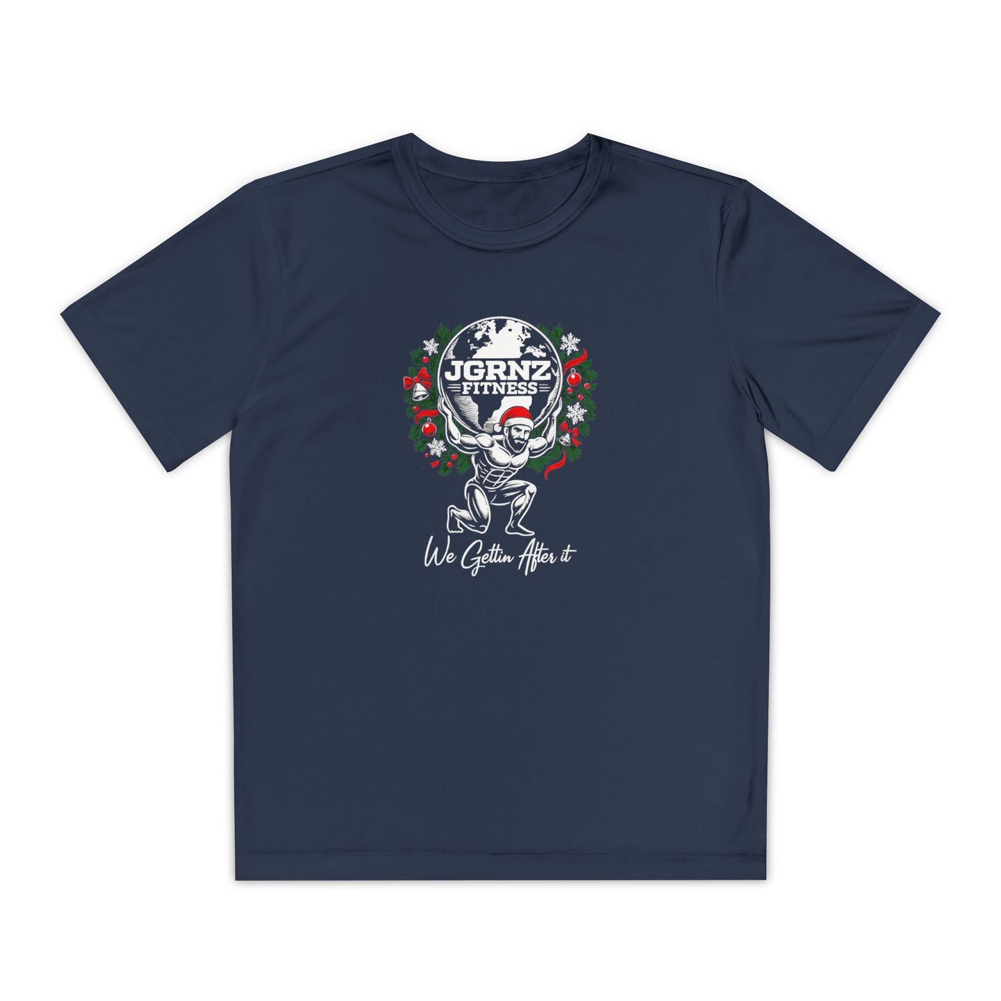 Youth Moisture-Wicking Performance Tee - Christmas- JGRNZ FITNESS