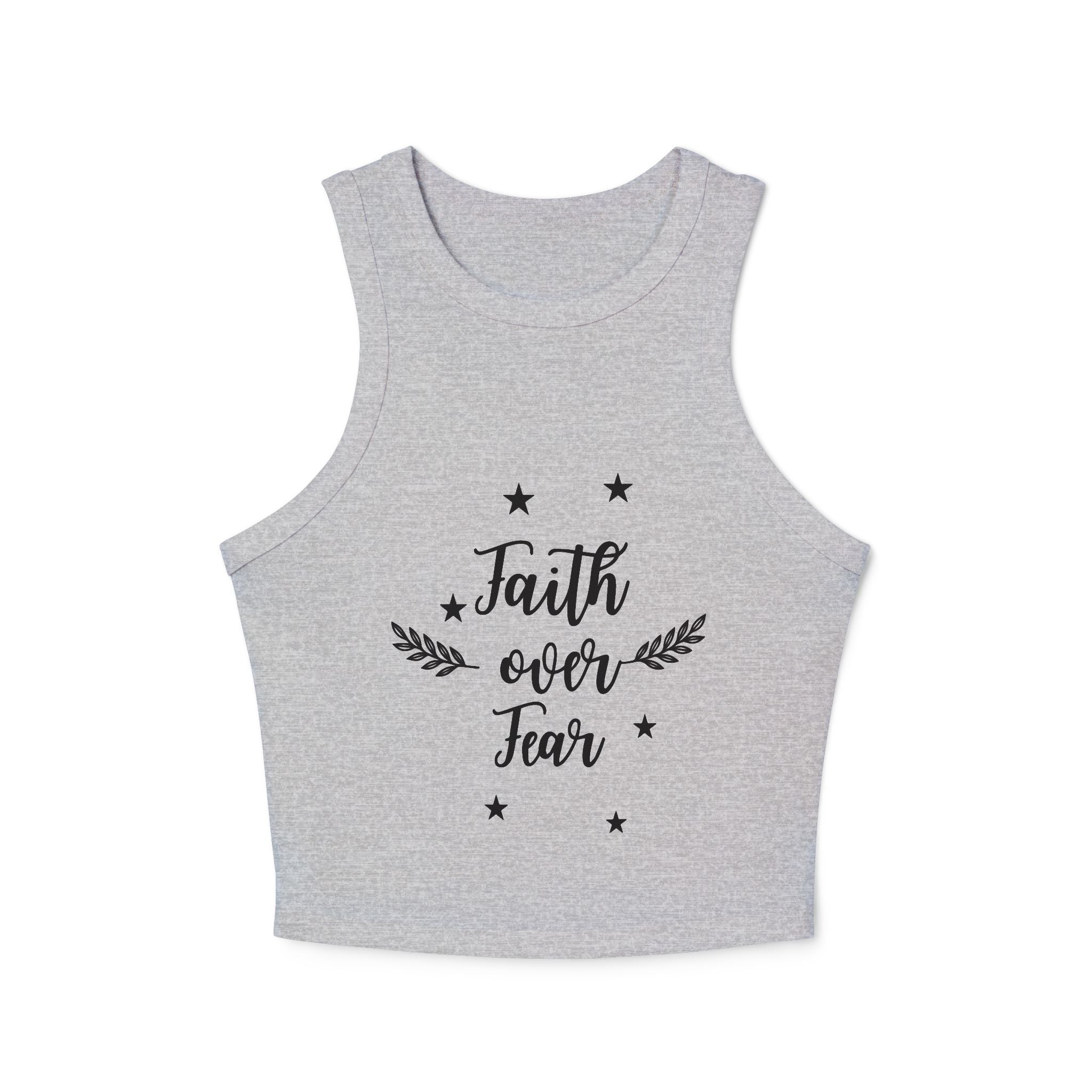 Ladies Ribbed Tank - Faith Over Fear-Faith N Fit