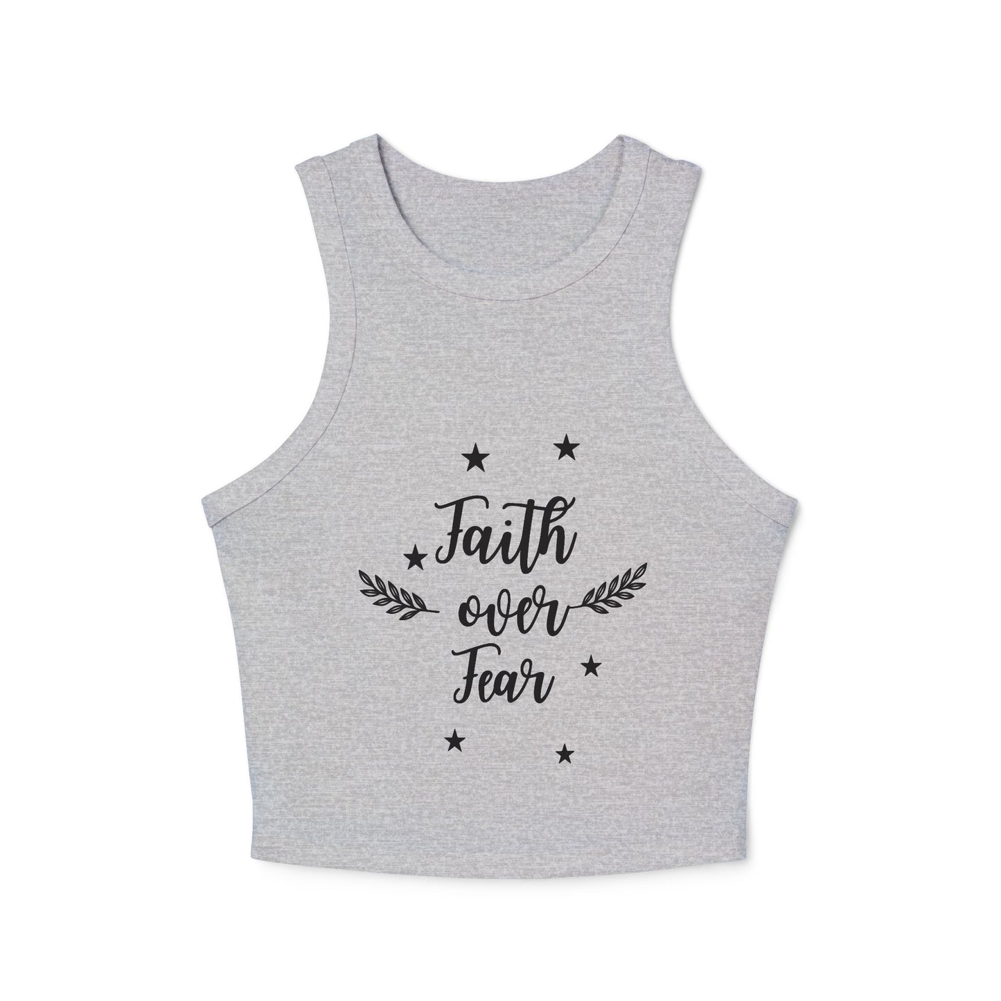 Ladies Ribbed Tank - Faith Over Fear-Faith N Fit