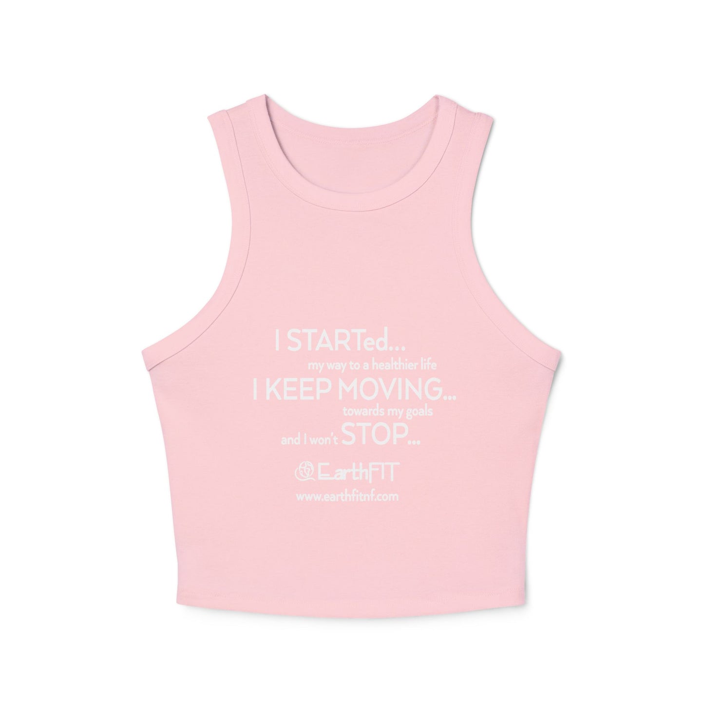 Ladies Ribbed Tank -  Keep Moving- EarthFit