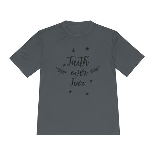Moisture-Wicking Performance Tee - Faith Over Fear-Faith N Fit