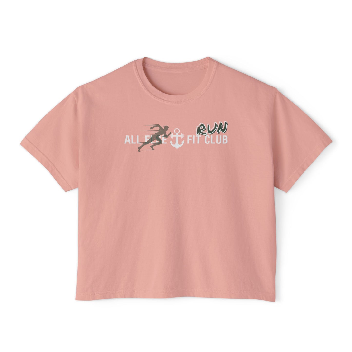 Women’s Oversized Boxy Tee - AEFC : Run Club -All Else Fit Club
