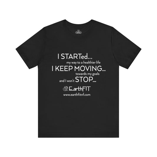 Airlume Cotton Athletic Tee -  Keep Moving- EarthFit