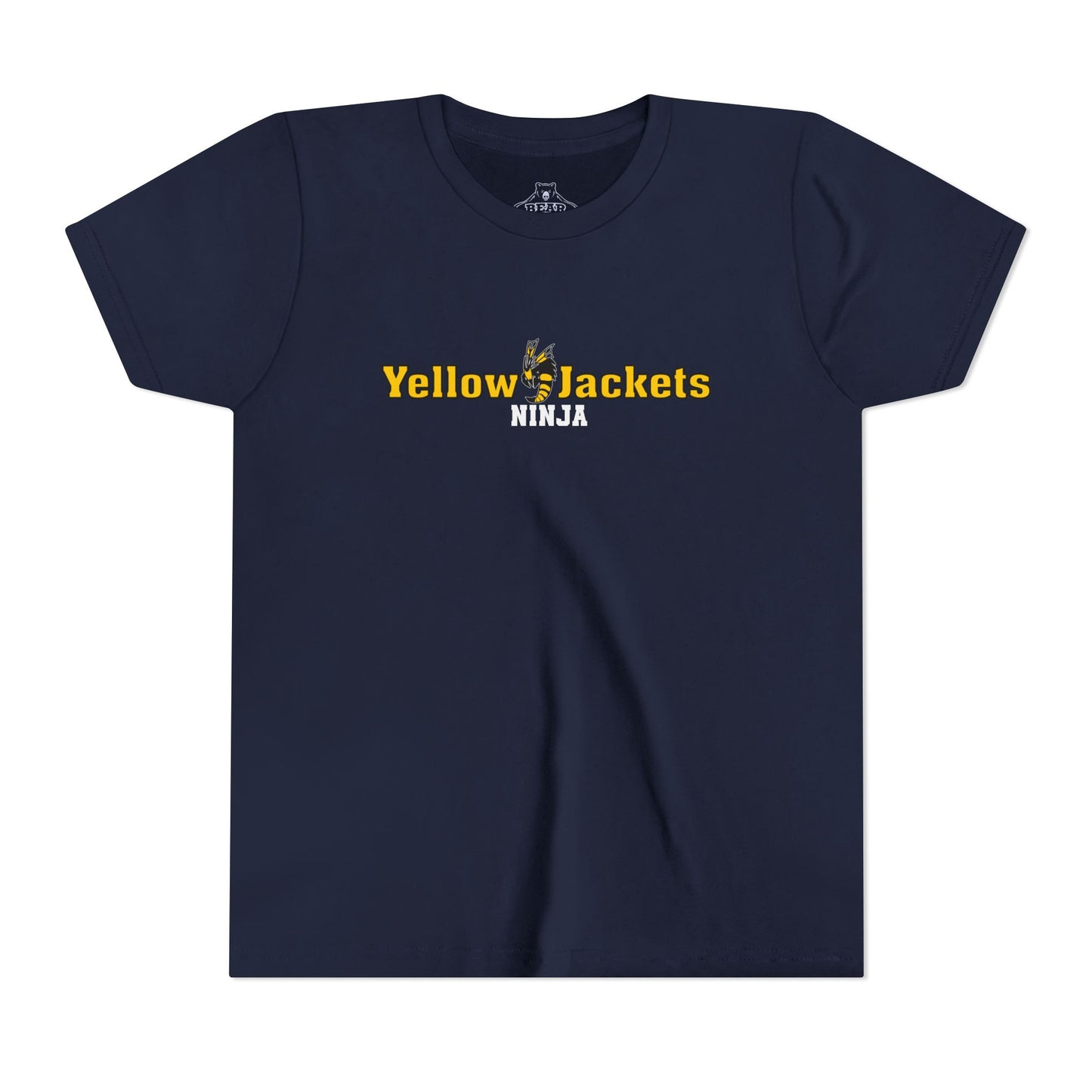 Youth Airlume Cotton Athletic  Tee - Yellow Jackets Ninja