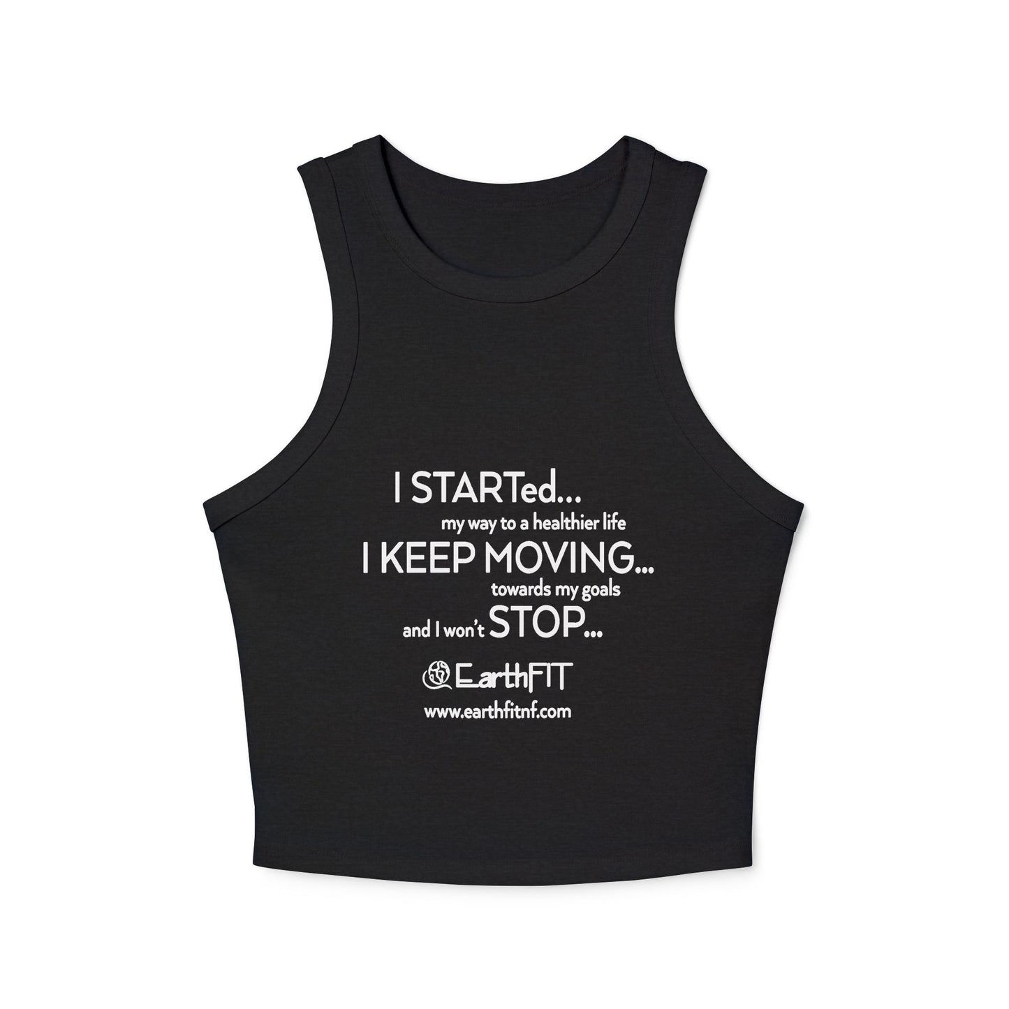 Ladies Ribbed Tank -  Keep Moving- EarthFit