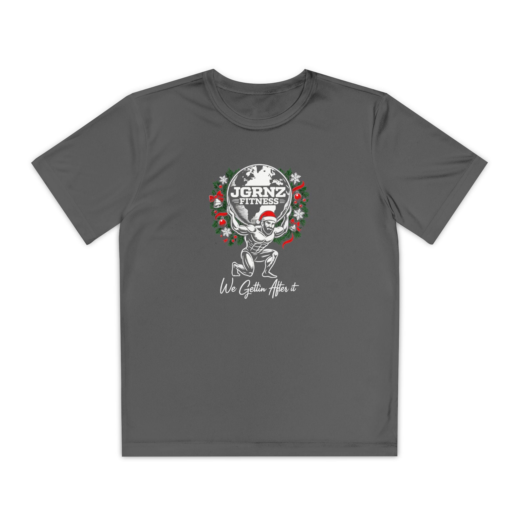 Youth Moisture-Wicking Performance Tee - Christmas- JGRNZ FITNESS