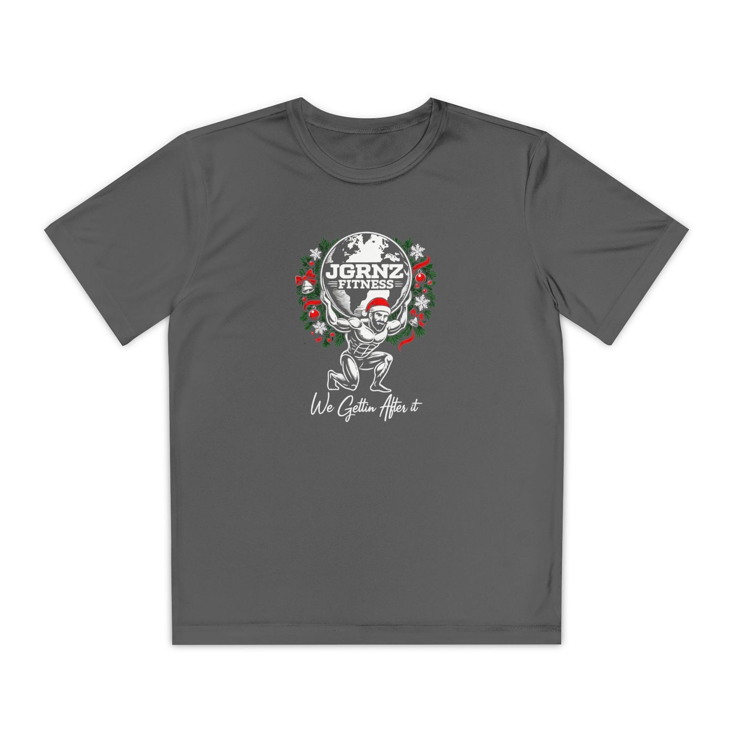 Youth Moisture-Wicking Performance Tee - Christmas- JGRNZ FITNESS