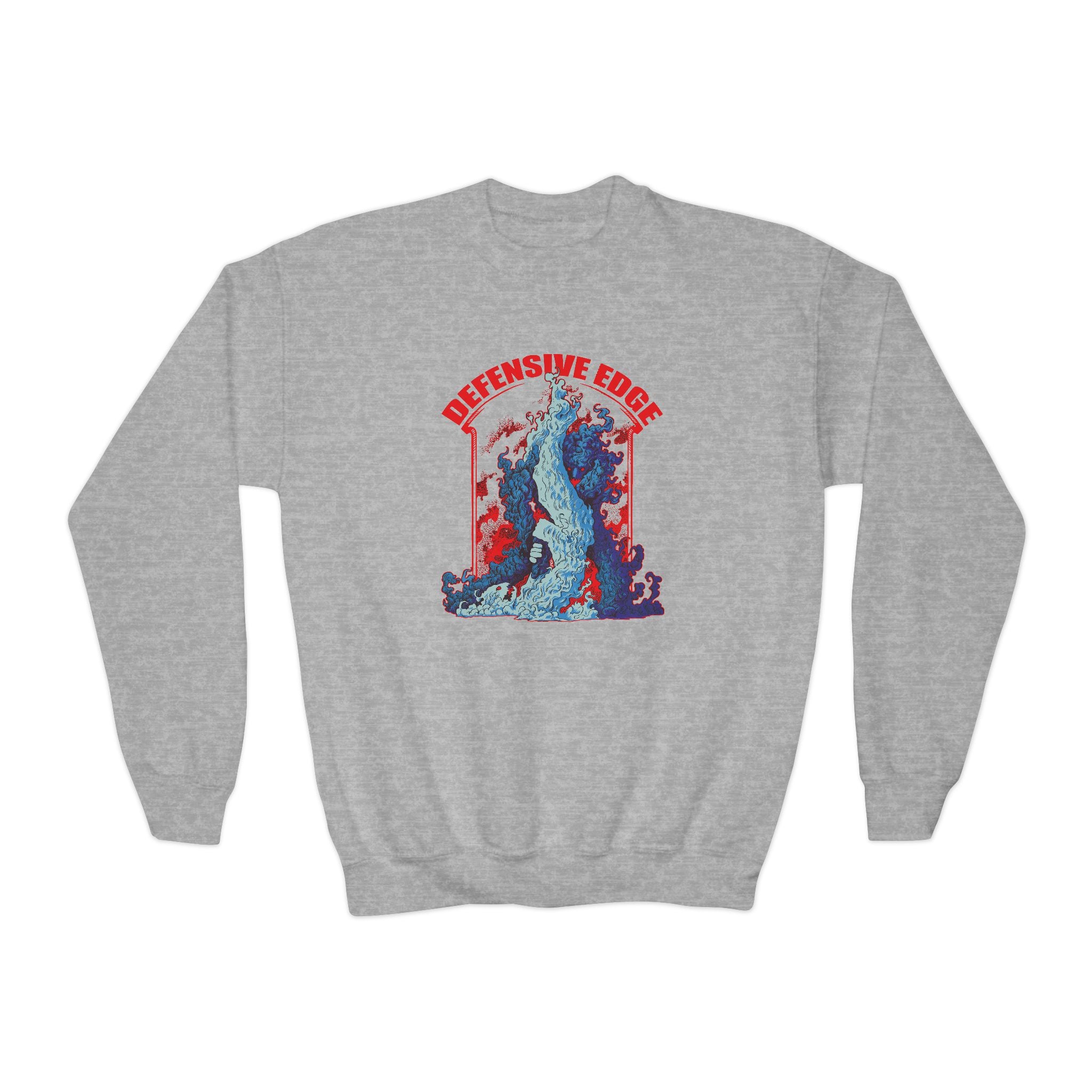 Youth Perfect Soft Crewneck Sweatshirt - Front - DE-Defensive Edge Martial Arts