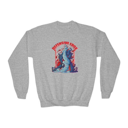 Youth Perfect Soft Crewneck Sweatshirt - Front - DE-Defensive Edge Martial Arts