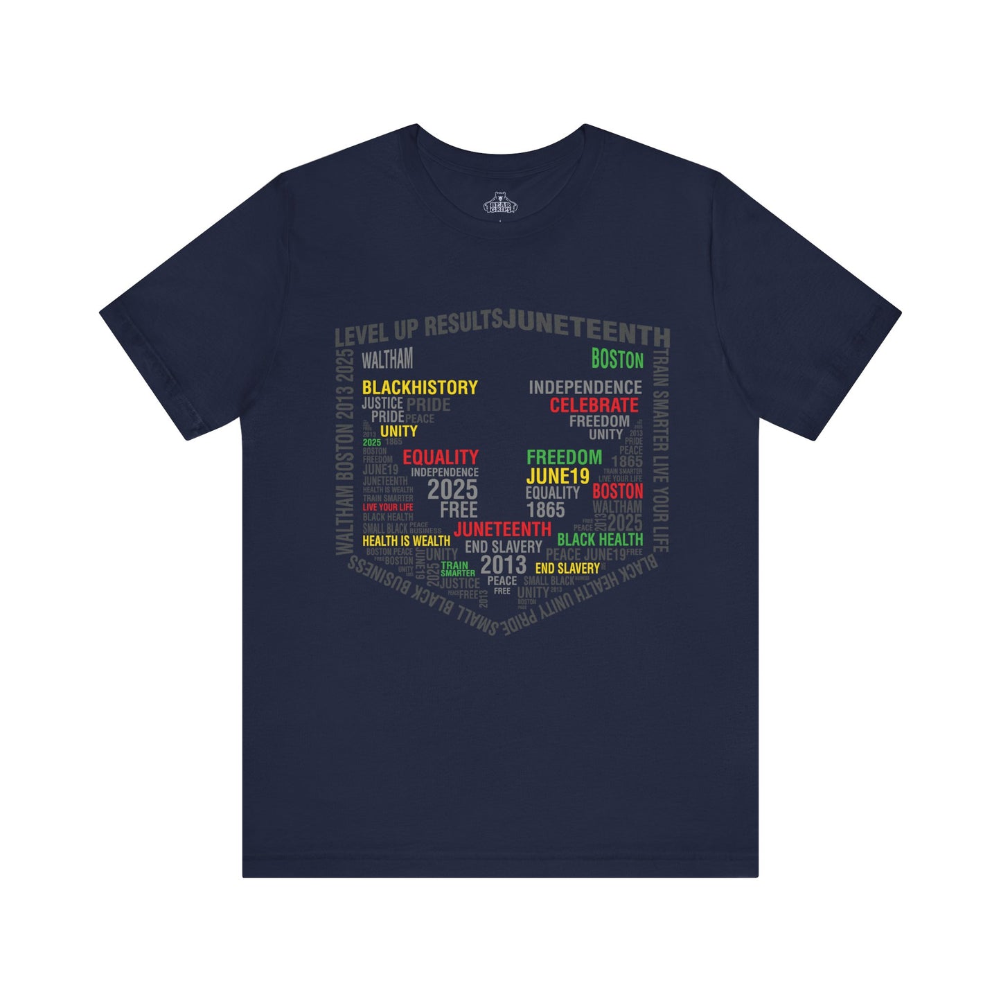 Airlume Cotton Athletic Tee - Juneteeth - Level Up Fitness
