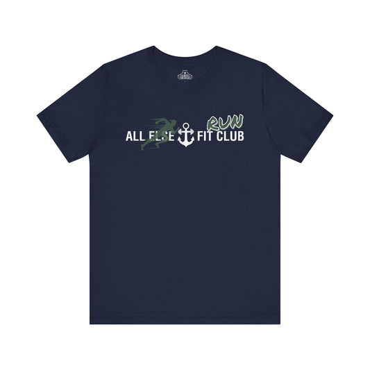 Airlume Cotton Athletic Tee - AEFC : Run Club -All Else Fit Club