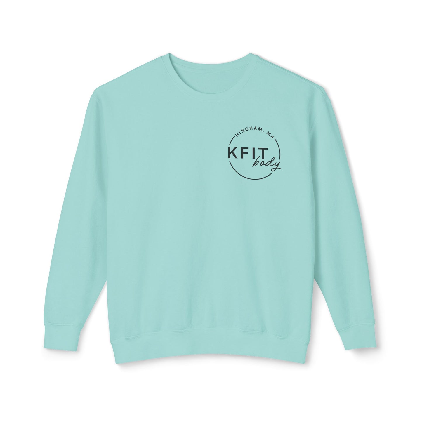 K Body Fit Mock Up Opt 2 - Comfort Colors - Unisex Lightweight Crewneck Sweatshirt - Black - Bold