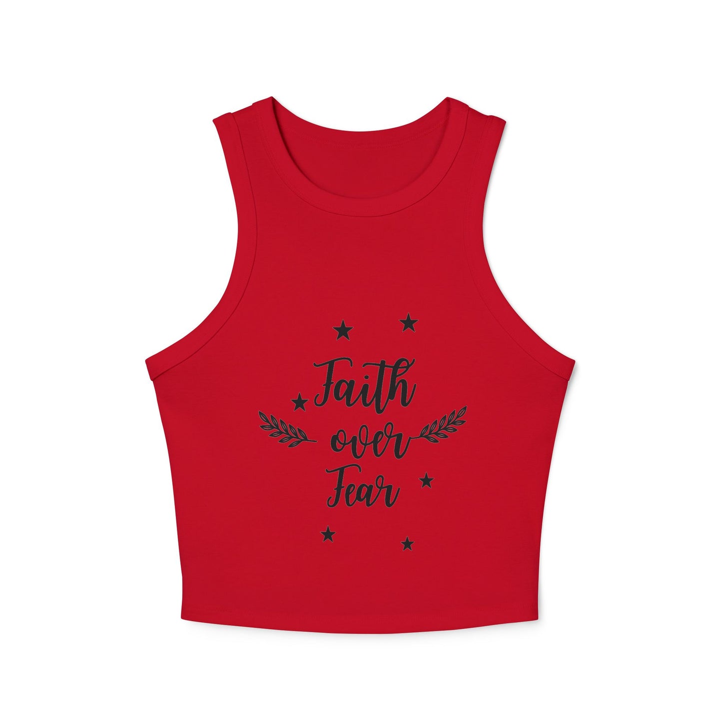 Ladies Ribbed Tank - Faith Over Fear-Faith N Fit