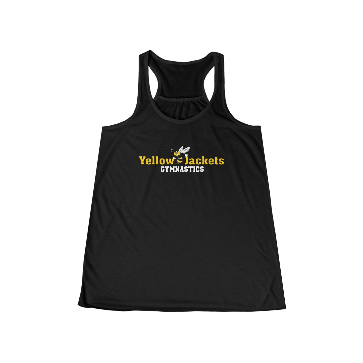 Ladies Flowy Racerback Tank - Yellow Jackets Gymnastics